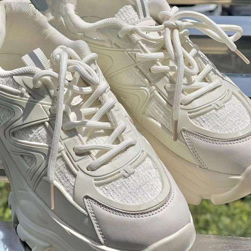 Кроссовки на платформе с жемчужной цепочкой, белые туфли Buffalo, женские, винтажные, массивные, спортивные, вулканизированные, кавайные, корейские, повседневные, теннисные, женские, новые