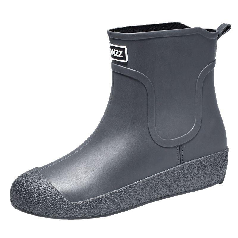 2025 новые уличные дождевые ботинки мужская верхняя одежда флисовые нескользящие резиновые сапоги женская мягкая подошва водонепроницаемая обувь износостойкая резиновая обувь tide
