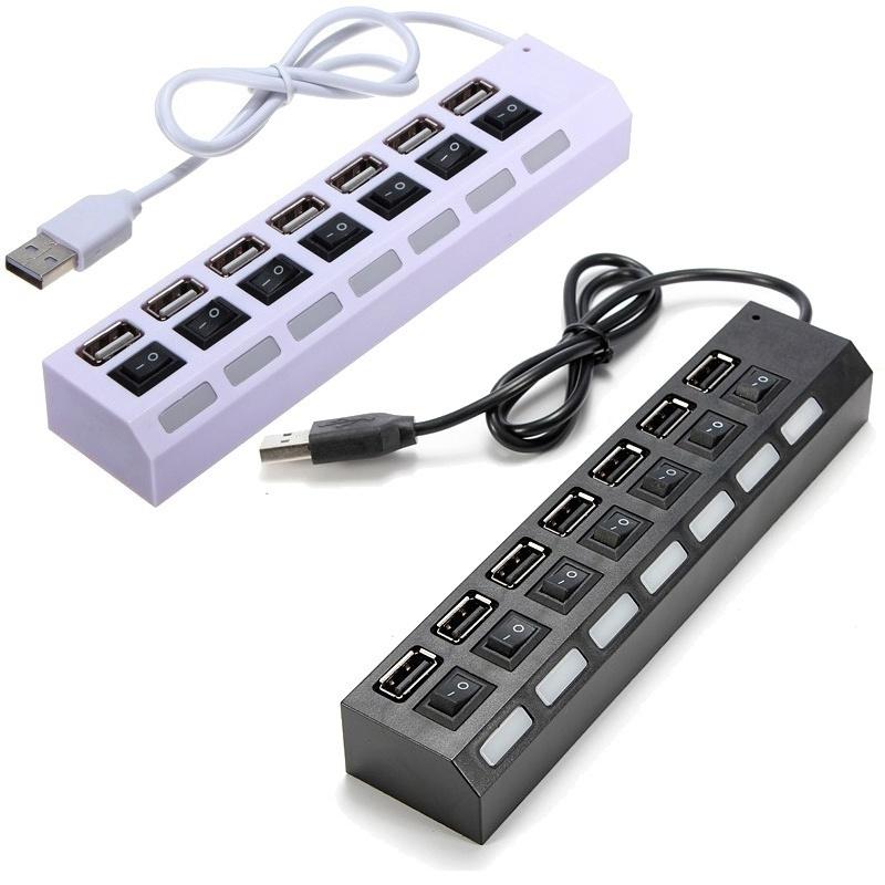 7 Ports USB Mobile Hard Disk U Disk Comprehensive Compatible High Speed Hub Usb Expander