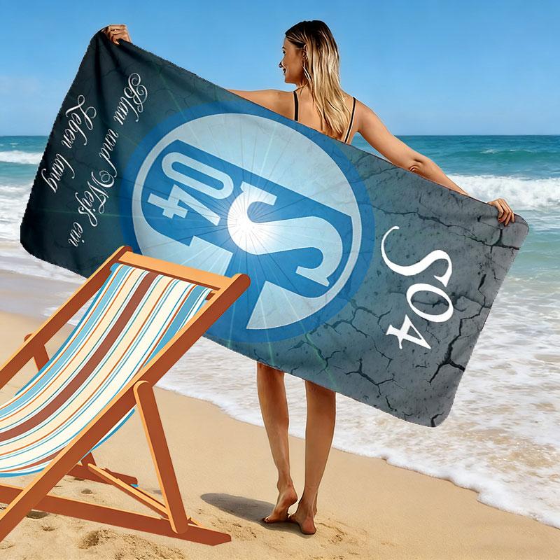 Schalke Beach Towel, Large Soft Quick Dry Towel for Beach Camping Swimming