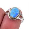 Natural Australian Opal Gemstone 925 Solid Sterling Silver Ring Size 6.5 Y9v65