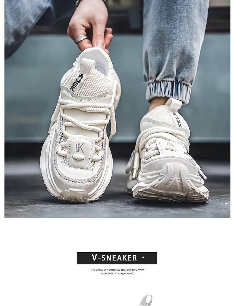Мужские кроссовки Dad Shoes 2024 Осень Тренд Толстая подошва Дышащая сетка