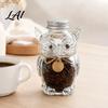 Glass Cookie Jar with Lid Candy Jar Cute Owl Dog Turtle Cat Shape Container Airtight Lid Moisture Proof Moisture-proof for Pet Snack Storage