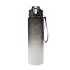 1pc Gradient Sports Water Bottle with Straw & Time Marker for Outdoor Fitness Hiking & Gym Leakproof Travel Water Bottle