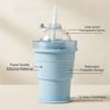 Leak-Proof Ice Cube Water Bottle Easy To Demold Ice Kettle Silicone Collapsible Mug  Outdoors