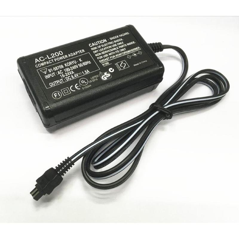 Сетевой адаптер-зарядное устройство AC-L200 для Sony Handycam DCR-HC21, DCR-HC26, DCR-HC28, DCR-HC30, DCR-HC32, DCR-HC36, DCR-HC38, DCR-HC42