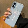 Милый свежий розово-белый бант для iPhone 17Promax с большим окном, чехол для мобильного телефона IP16/15/14/13