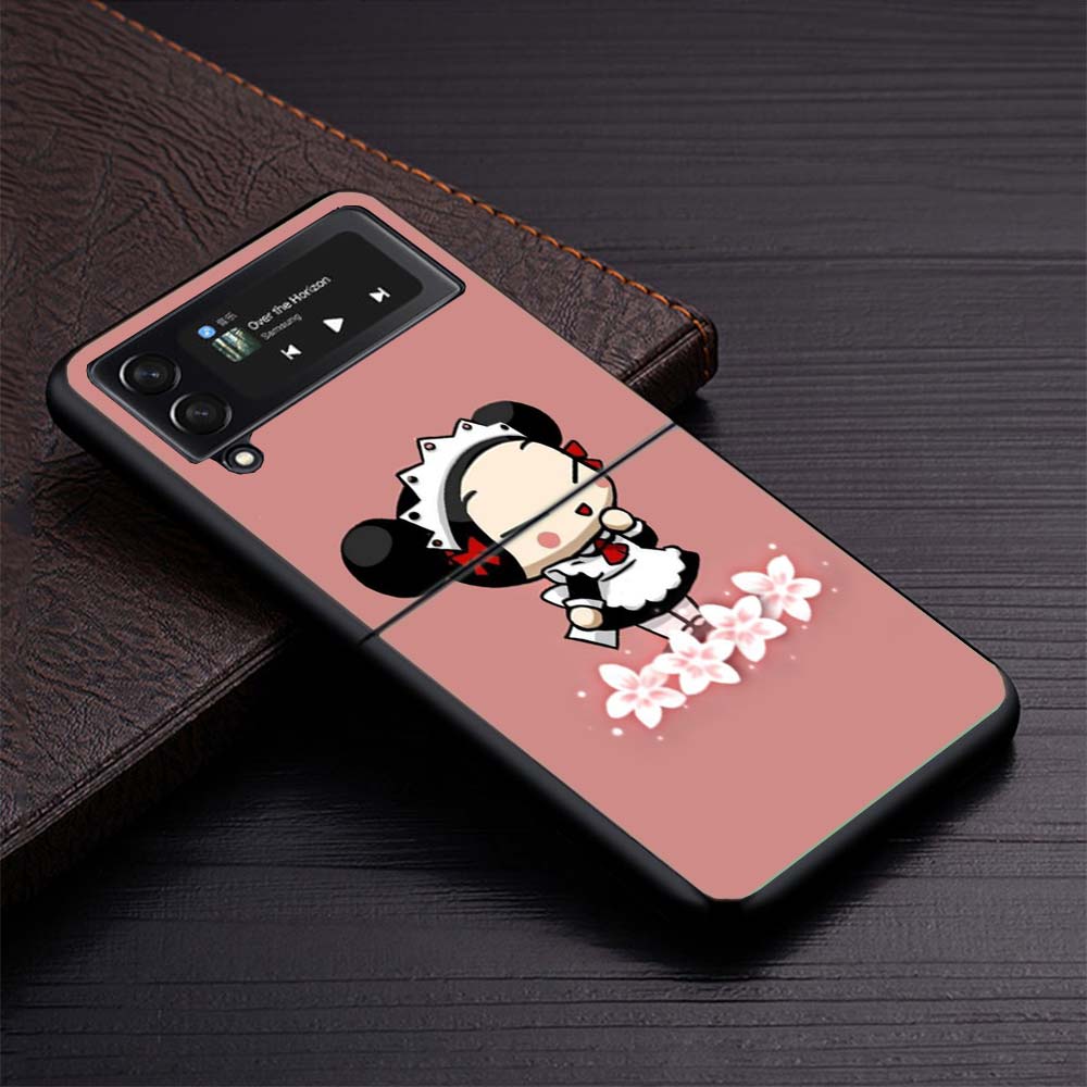Милый мультяшный чехол Pucca Garu для телефона Samsung Z Flip3 Flip4 Flip5 5G zFlip 4 5 Чехол-ракушка для мобильного телефона Caso Fundas