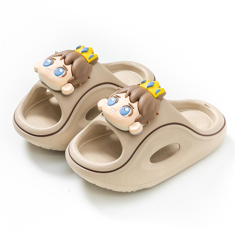 Kids EVA Slide Sandals Soft Non Slip Sole Indoor Outdoor Home Slippers For Baby Boys Girls Princess Prince