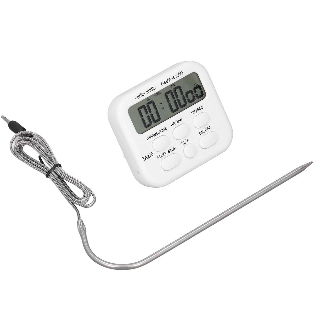 Digital Kitchen Thermometer High Sensitivity Multifunctional Thermometer with Probe Alarm Function