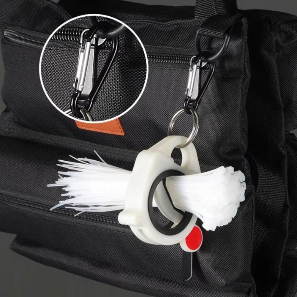 Fluorescent Cable Tie Organizer Square Round Wire Tie Tightener Plastic Cable Organizer  Indoor Use