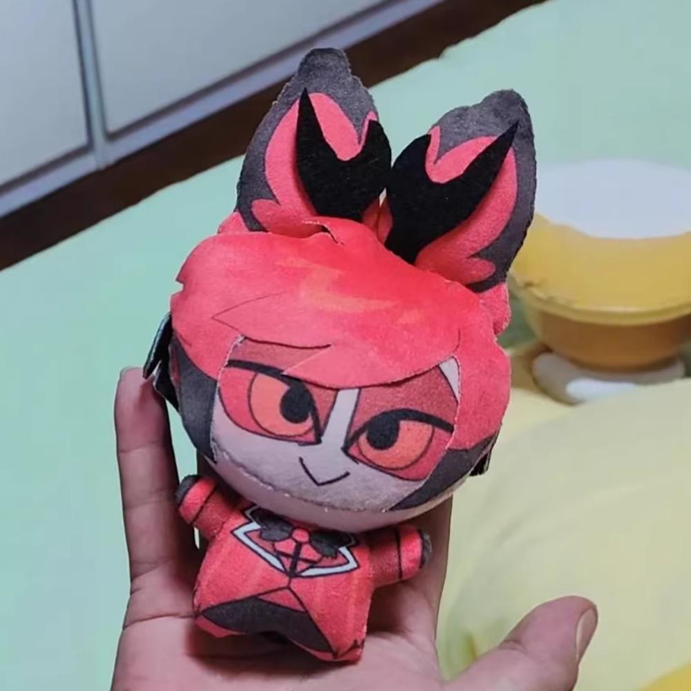 10cm Hazbin Valentino Plush Doll Pendant Backpack Printed Demon Alastor Stuffed Toys Peripherals Collect Holiday Birthday Gift