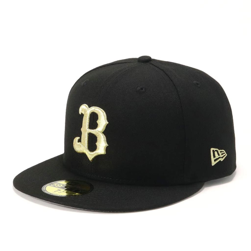 [New Era] Cap, Japanese Professional Baseball Hat, Orix Buffaloes 2 7 12 5950 NPB ORIBUF BLK GLD 23J