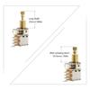 FLEOR 2 Pieces Guitar Bass Push-Push Potentiometer B500K Linear Tapered Copper Long Split Shaft Pot