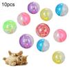 10Pcs Funny Pet Cat Kitten Bell Chase Hollow Ball Cage Chew Interactive Toy