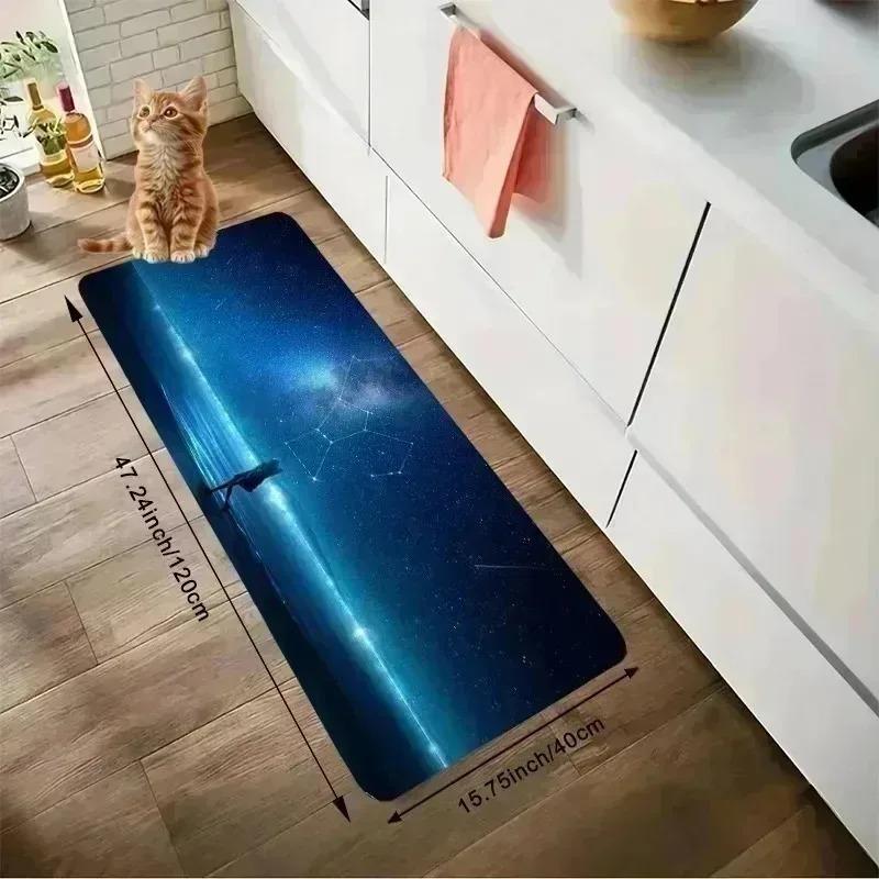 1 шт. 3D-узор кухонный коврик противоскользящие придверные коврики поп-дизайн коврик для ванной коврик для ванной ковер для дома раковина прачечная декор