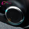 Color My Life 4Pcs/Set Car Door Speaker Audio Panel Circle Trim Sticker for Nissan Kicks 2017 - Accessories Stainless