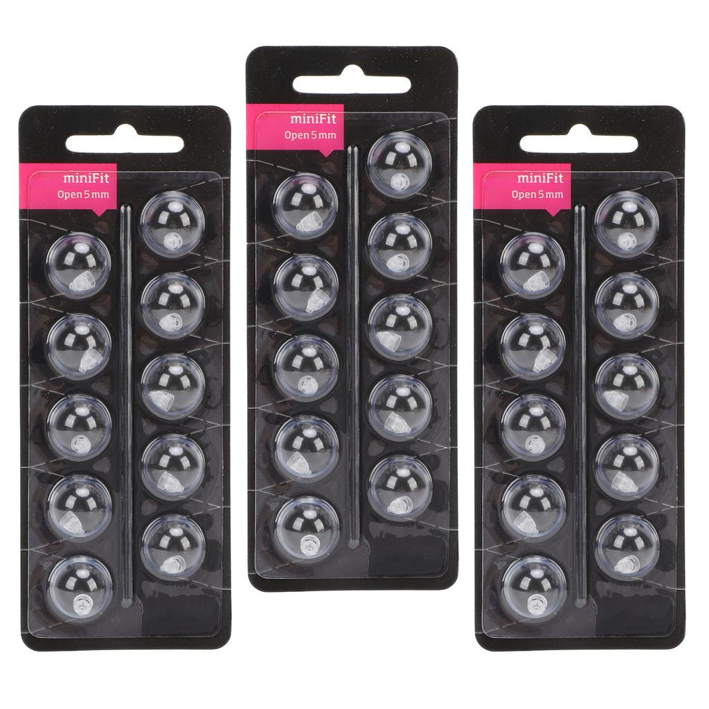 30 шт. сменные купола для звуковых устройств MiniFit Double Vent Single Layer Anti Static Silicone Open