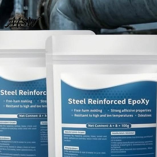 Epoxy Putty Stick Steel Reinforced Putty, Waterproof Heat-Resistant Repair Kit, All Purpose Filler Chemical Resistant AB Clay for Metal Wood