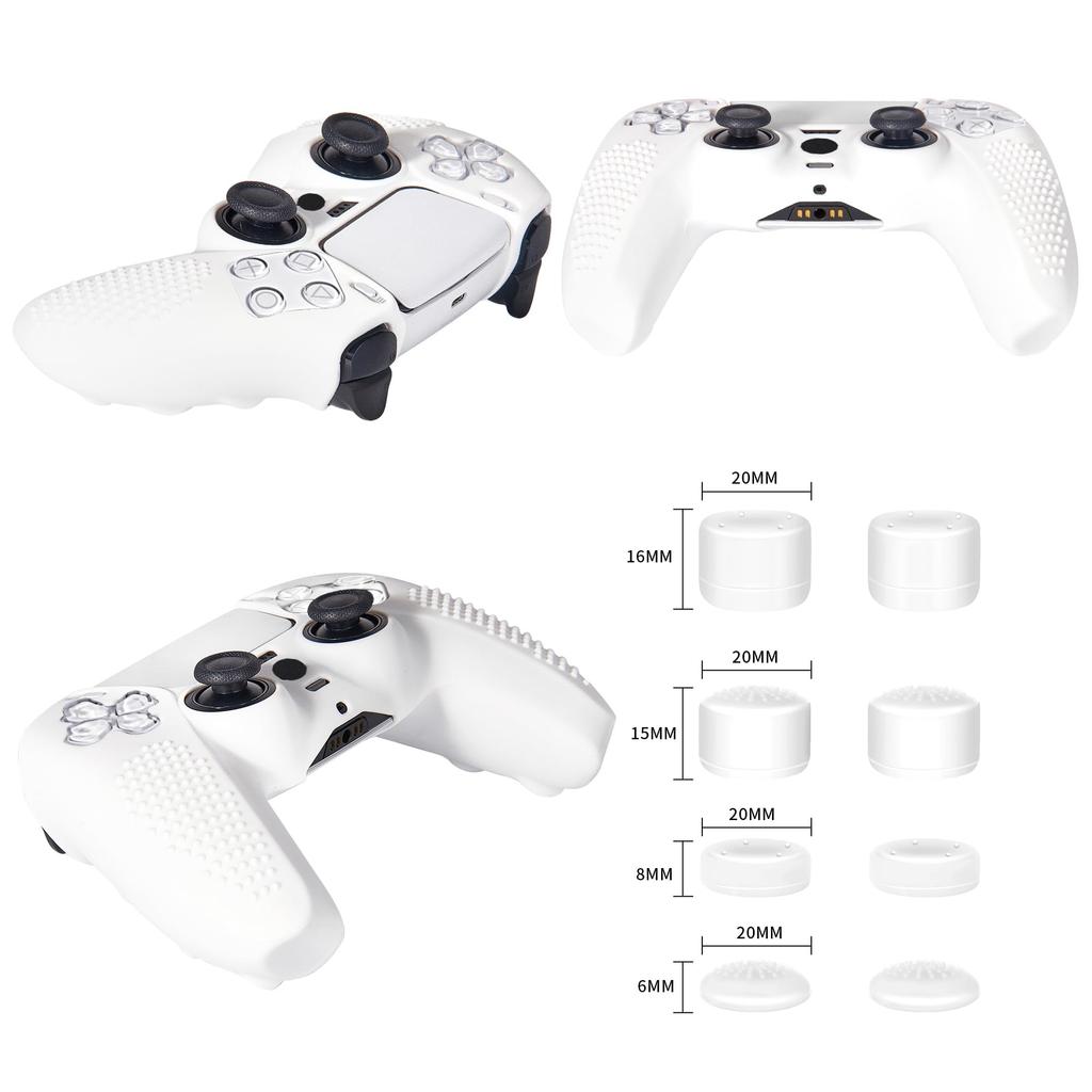 JYXETOV PS5 Controller 1 Pieces Free 8 Button Silicone Charging with Original Suitable for Printing Cover, Piece/2 (28 Options), Caps, Protection,