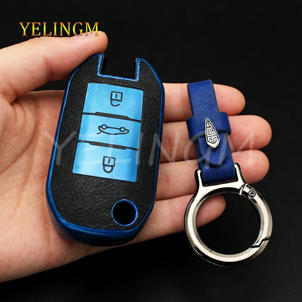 Чехол для автомобильного ключа для Citroen C3 C5 Cactus Berlingo Для Peugeot 3008 2008 208 508 408 308 T9 4008 5008 Брелок Автомобильные аксессуары