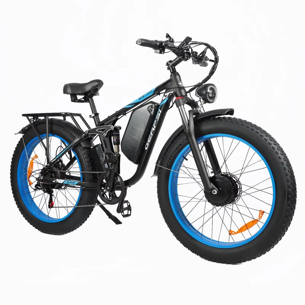 Ebike BLJ DP-2603 3000W Dual Motor 48V 25AH Battery, Front and Rear Shock Absorption, 26-inch Snow Tires, Adult E-Bicycle.