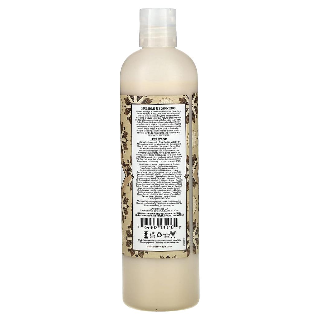 Nubian Heritage Body Wash, Raw Shea Butter, 13 Fl Oz (384 Ml)