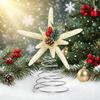 Christmas Starfish Tree Topper Coastal Beach Treetop Ornament with Red Berries Pine