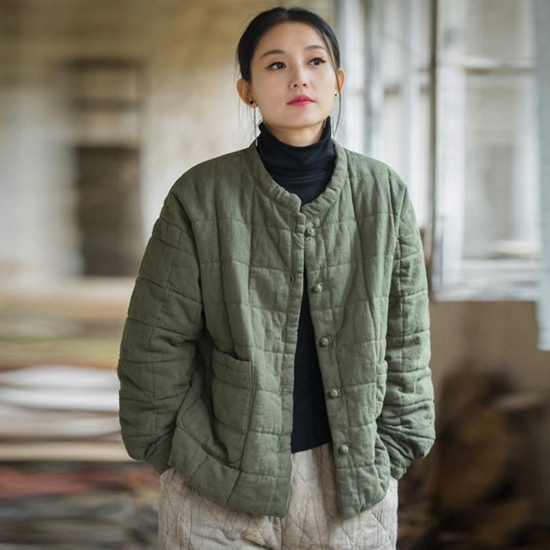 Johnature Женские зимние пальто с длинным рукавом и теплыми карманами на пуговицах