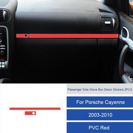 For Porsche Cayenne 2003-2010 Carbon Fiber Passenger Glove Box Panel Cover Strip