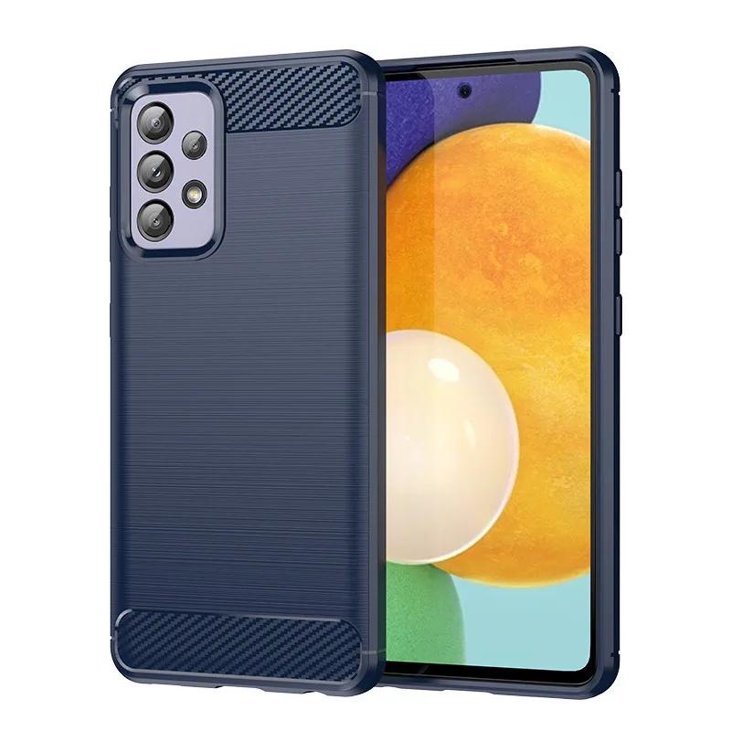 Для Samsung Galaxy A12 A22 A32 A42 A52 A72 Чехол из углеродного волокна, силиконовые чехлы для телефонов для Galaxy M22 M32 M42 M52 Задняя крышка