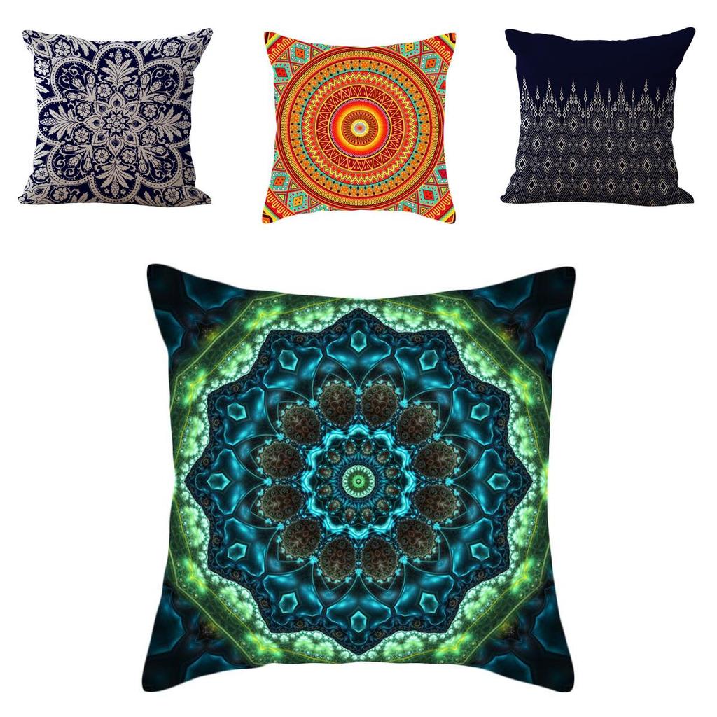 Chic Vintage Cotton Linen Throw Pillow Case Cushion Cover For Sofa And Bedside