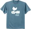 Футболка Woodstock синяя белая футболка фестиваля мира и музыки футболка с гитарой Унисекс футболка