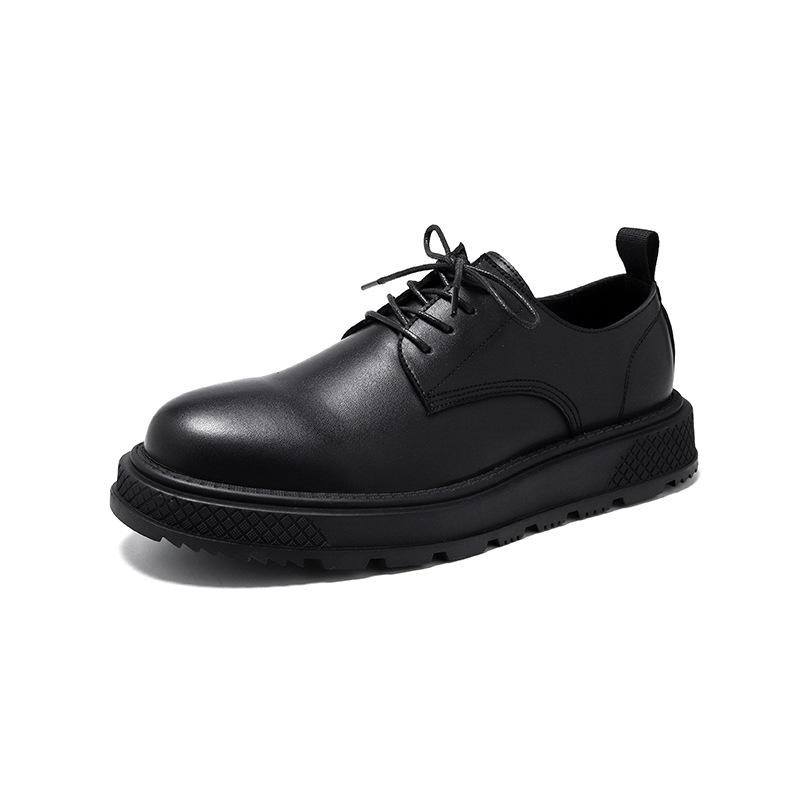 Кожаные туфли мужские модные защитные туфли Doudou Shoes Soft Surface Casual British Style Round Head Youth Loafers 4506-R