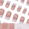 24 Штуки Дизайна Ногтей Молочно-Белые Широкие Французские В Стиле Ins, Нежный Характер, Средняя и Длинная Квадратная Носимая Накладка