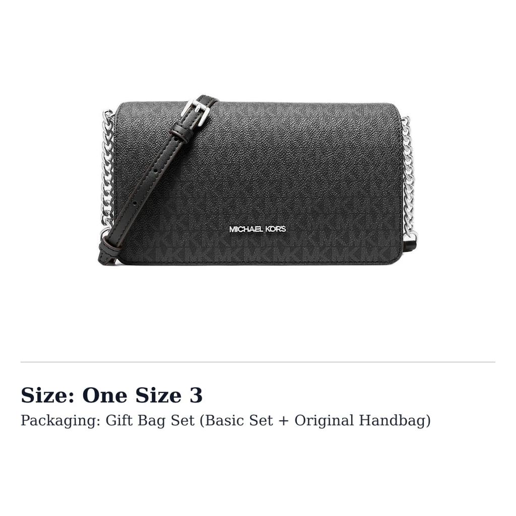 MICHAEL KORS Jet Set Coated Canvas Crossbody Bags Medium Women's Black 35F5STVC8B-BLACK