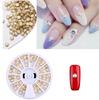 Colorful 3D Pearl Decoration Flat Semicircular Pearl Jewelry Nail Stickers DIY Nail Accessories