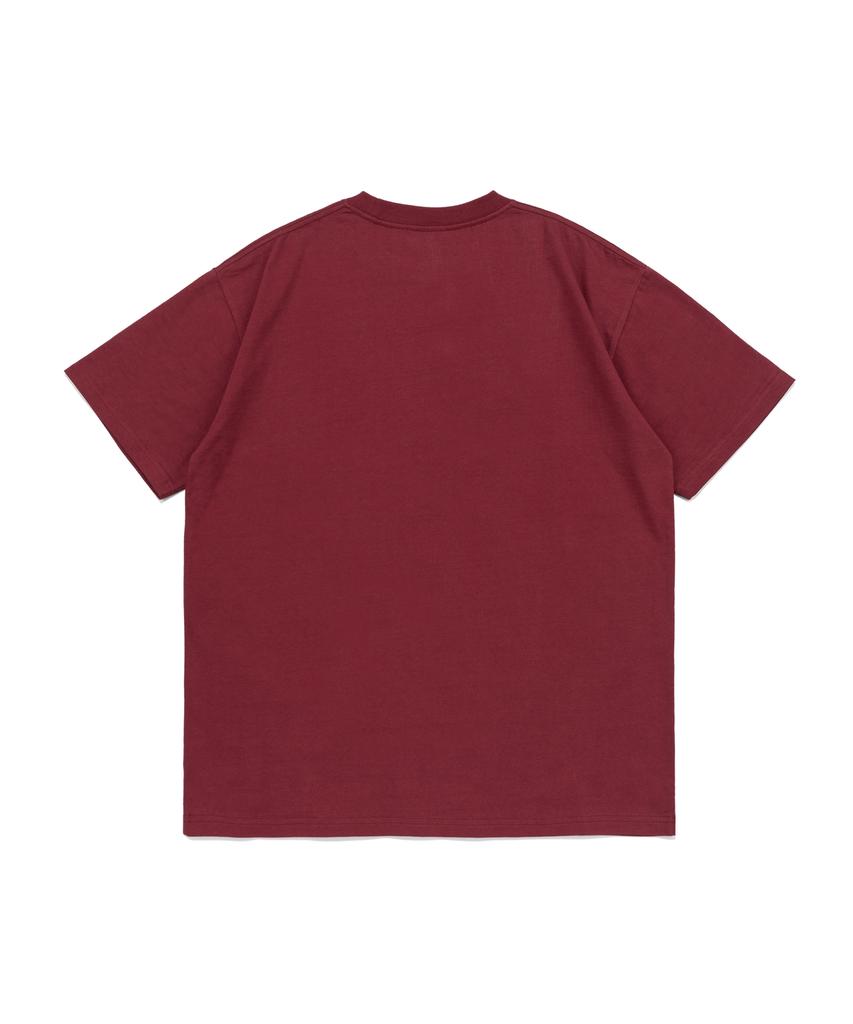 NET SOCIAL CLUB Doomsday Snake Watermelon Graphic Short Sleeve T-Shirt (Burgundy)