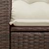 Vidaxl Sofa Ogrodowa Z Poduszkami, 2-Osobowa, Brązowa, Polirattan
