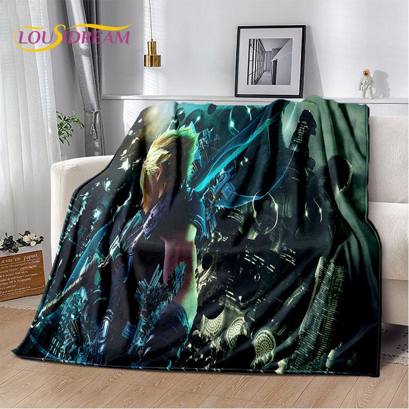 Мягкое плюшевое одеяло серии Final Fantasy Games Gamer, фланелевое одеяло, одеяло для гостиной, спальни, кровати, дивана, чехол для пикника