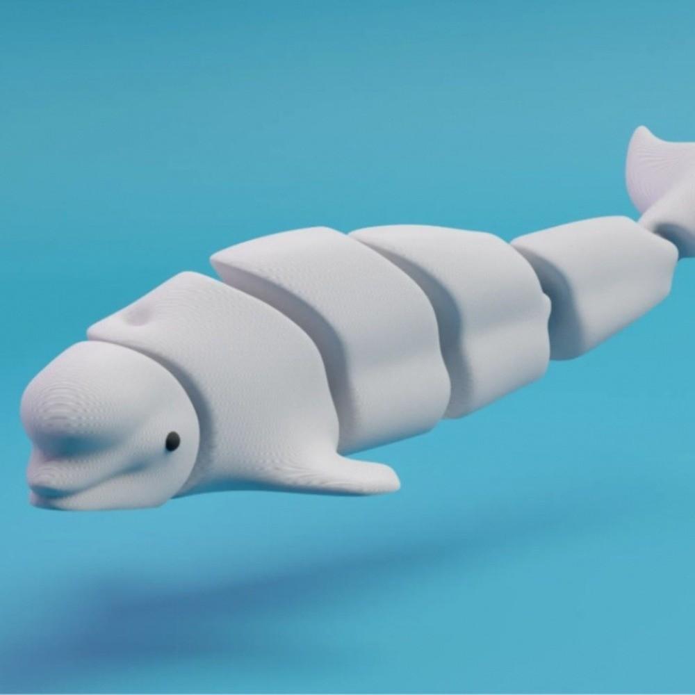 Mini Simulation Animal Multi-Joint Movable Marine Animal Model Creative Whale Figurine  Collection