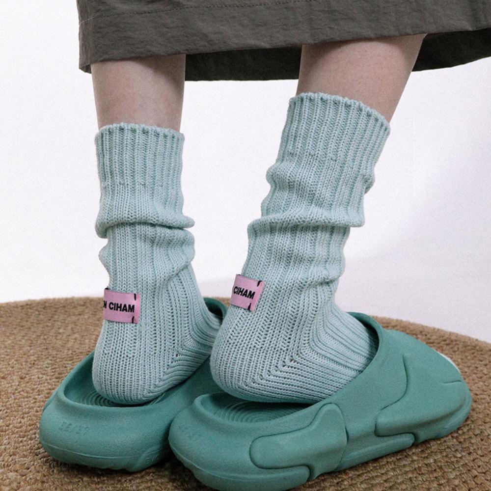 Thick Thread Middle Tube Socks Keep Warm Stacked Socks Korean Winter Warm Socks Autumn