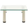 TV Stand 40 x 35 x 17 cm Transparent Tempered Glass