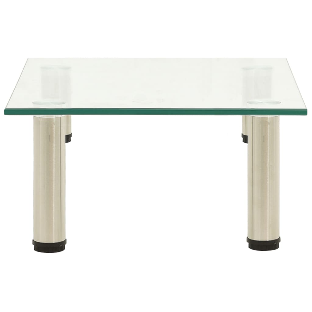 TV Stand 40 x 35 x 17 cm Transparent Tempered Glass