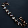 Rainbow Moonstone Bracelet Gemstone Jewelry, Copper Electroformed Bracelet, Adjustable Handmade Beautiful Jewelry Bracelet