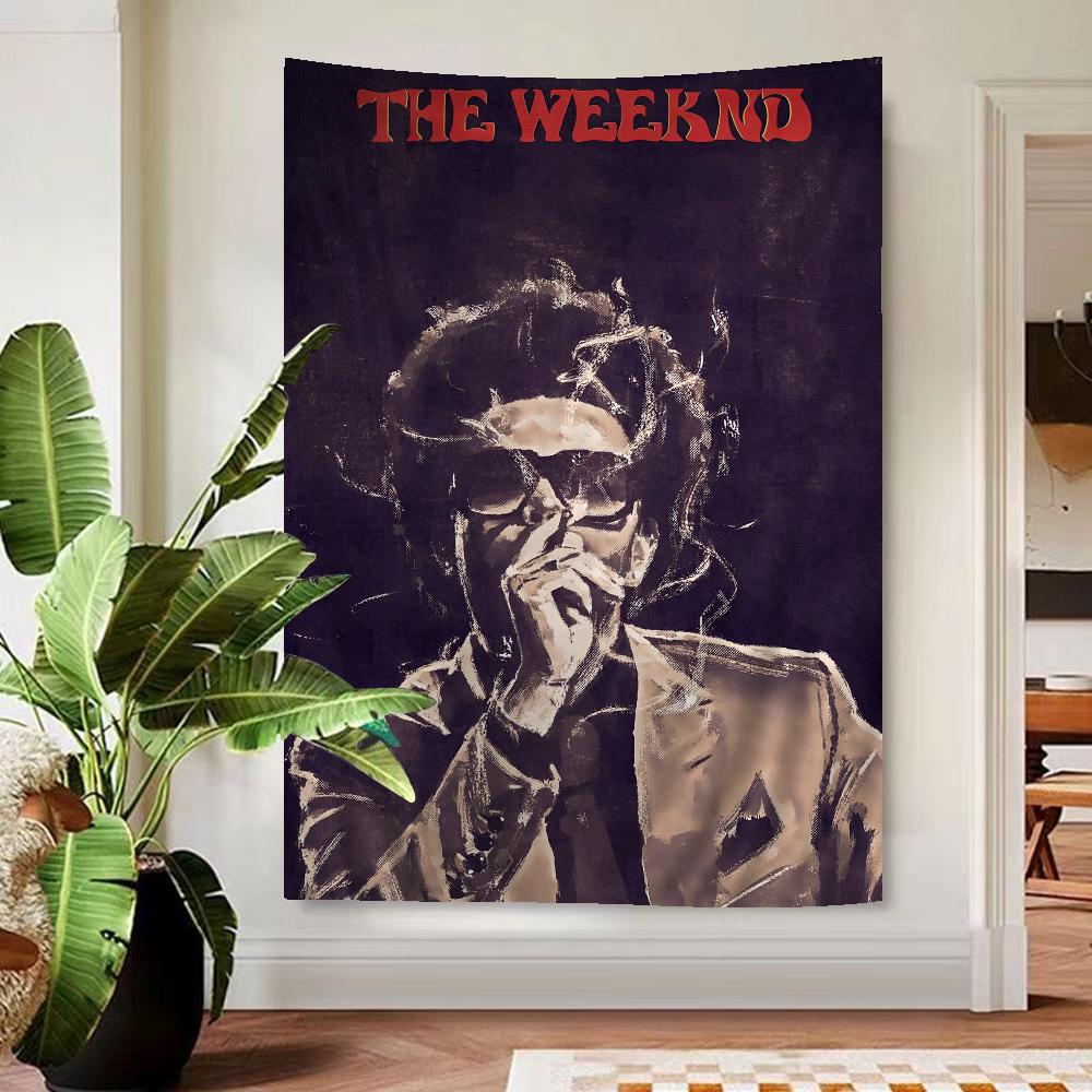 Рэпер The Weeknd Напечатанный Большой Настенный Гобелен Настенное Украшение Домашний Декор Покрывало