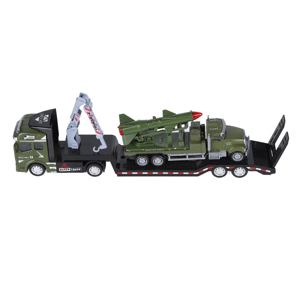 1:50 Tow Truck Toy Alloy Pull Back Car Highly Simulation Trailer Vehicle Toy for Children#2
