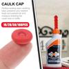 Caulk Cap Glass Glue Tip Sealing Cap Barrel Glue Mouth Protective Cover Caulking Gun Nozzles Cap Red Caulk Saving Cap 10-100pcs