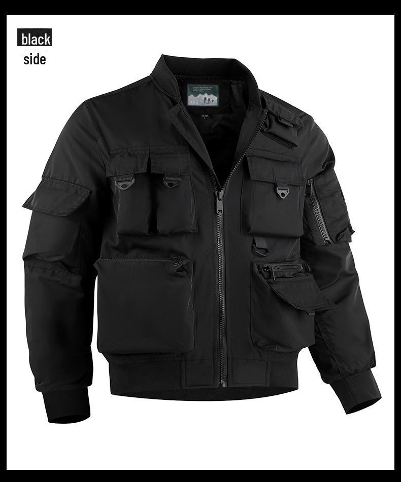Men's Waterproof Multi-Pocket Outdoor Jacket for Spring and Autumn Camping
