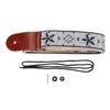 Ukulele Strap Embroidery Style Retro Metal Buckle Adjustable Breathable Shoulder Belt for Banjo